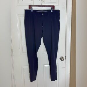 PRIMO Mens Jogger Tapered Golf Performance Stretch Pants Black Zip Ankle 38 Tall